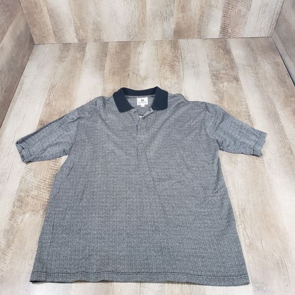 Lone Cypress Pebble Beach Men's 60's Two-Ply Cotton Polo Shirt Black Multi Large - Picture 1 of 6